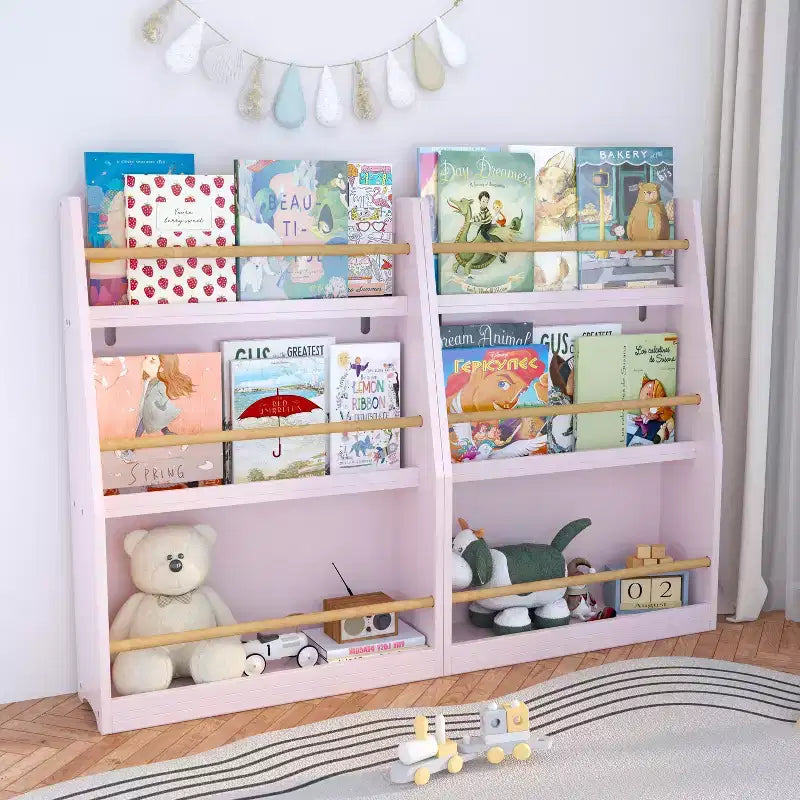 Libreria per bambini a 3 ripiani – Rosa