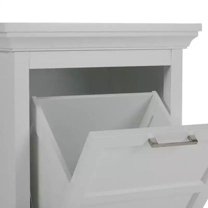 Cesta portabiancheria con mobiletto - Bianco