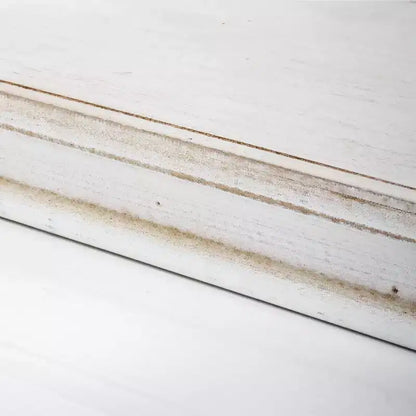 Set di 2 mensole angolari galleggianti in legno – Finitura sbiancata