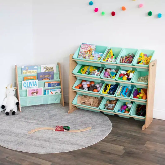 Organizzatore per giocattoli per bambini con 16 contenitori