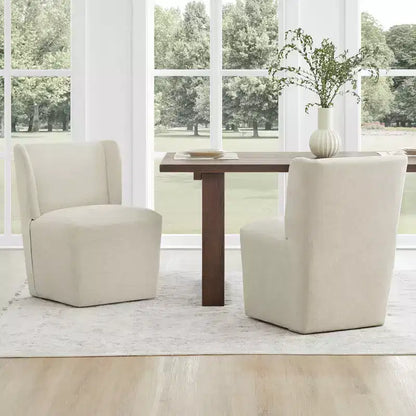 Sedia da pranzo moderna con rotelle