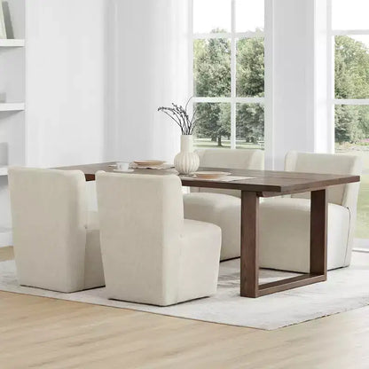 Sedia da pranzo moderna con rotelle
