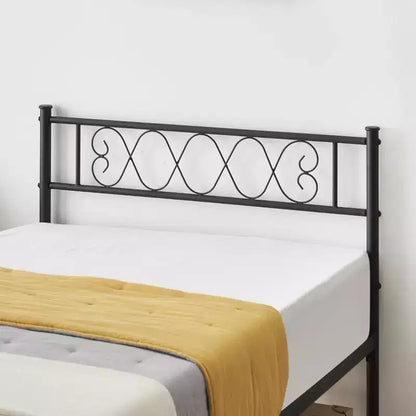 Struttura letto a piattaforma in metallo per letto singolo con testiera e pediera