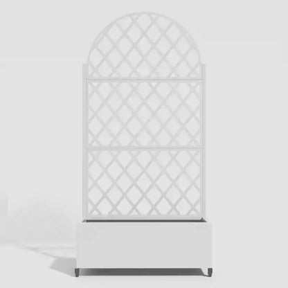 Griglia in ferro con fioriera – 183x89x41 cm, set da 3 pannelli