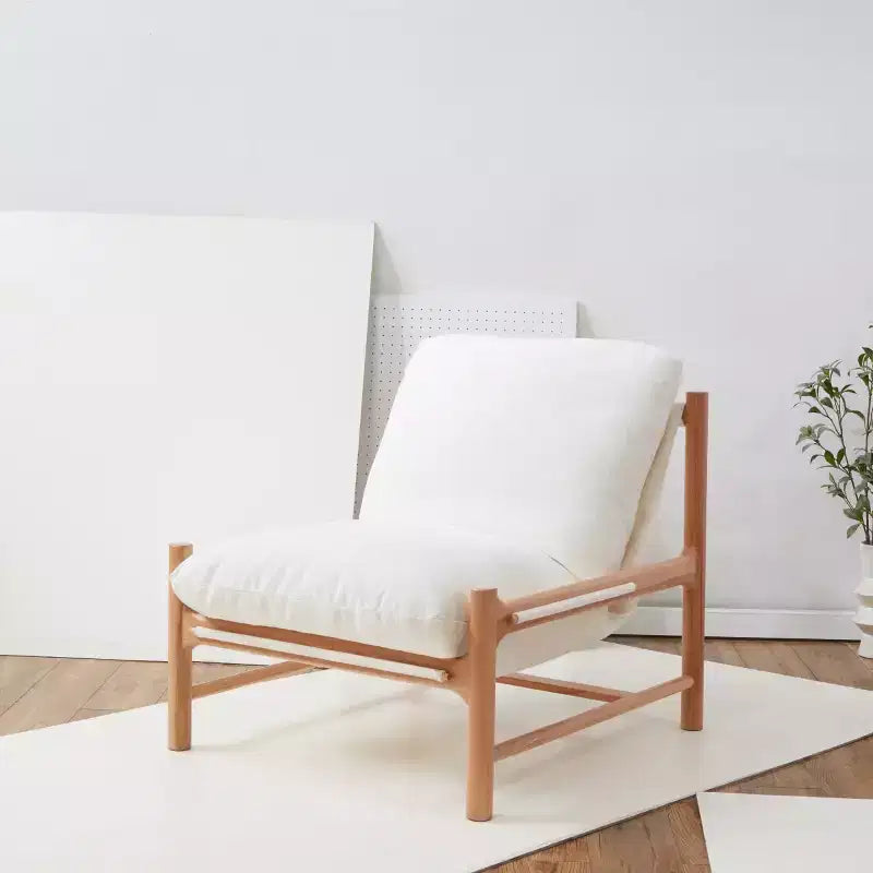 Poltrona d'accento Bouclé – Avorio e Naturale