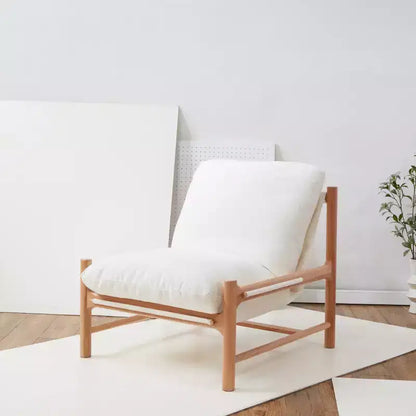 Poltrona d'accento Bouclé – Avorio e Naturale
