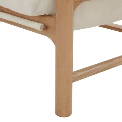 Poltrona d'accento Bouclé – Avorio e Naturale