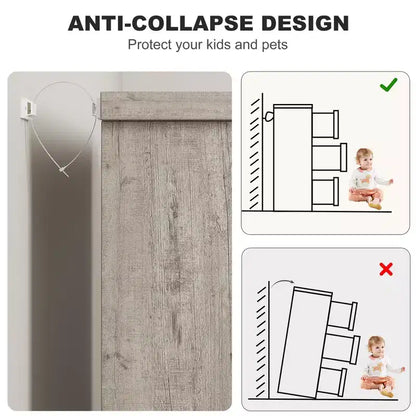 Cassettiera per camera da letto con 6 cassetti, comò in legno per armadio, mobile contenitore per corridoio, soggiorno e ufficio