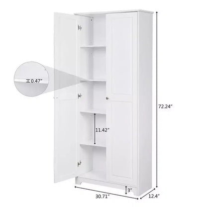 Armadio a muro bianco da 183 cm