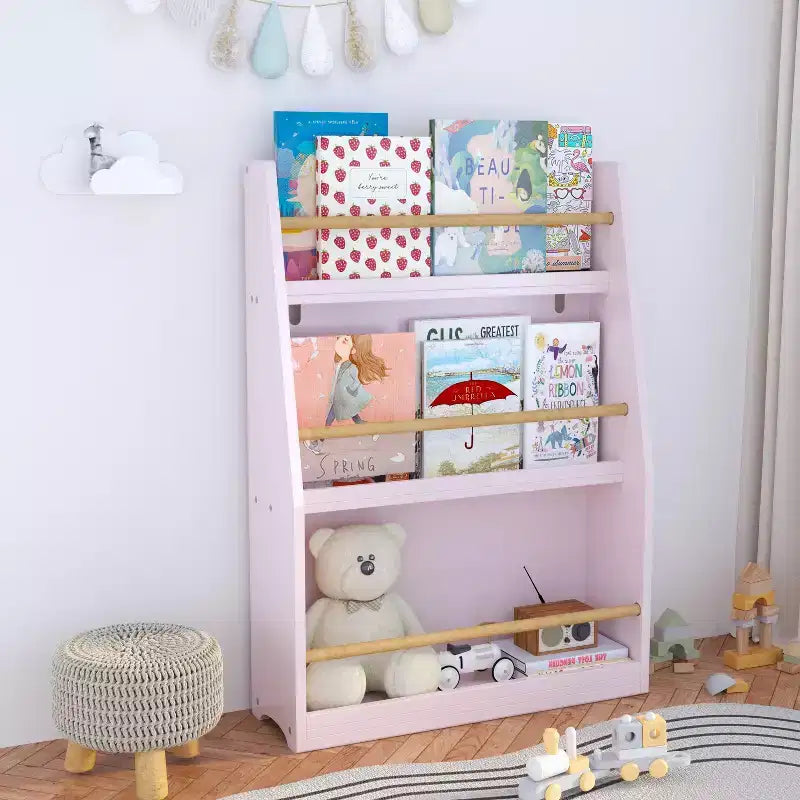 Libreria per bambini a 3 ripiani – Rosa