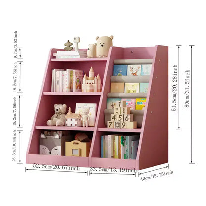 Casetta da gioco per bambini 4-in-1 in legno da esterno con scaffale portaoggetti
