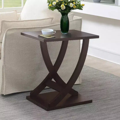 Tavolino con motivi incrociati Criss-Cross – Legno marrone, 61 cm H