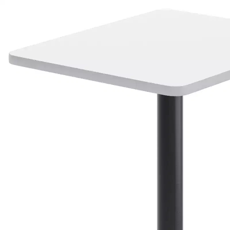 Set Tavolo Rettangolare Alto da Bar 24" x 30" con Poggiapiedi ad Anello