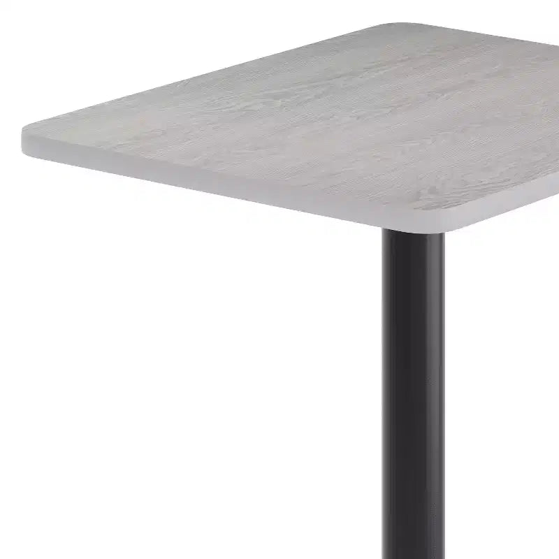 Set Tavolo Rettangolare Alto da Bar 24" x 30" con Poggiapiedi ad Anello
