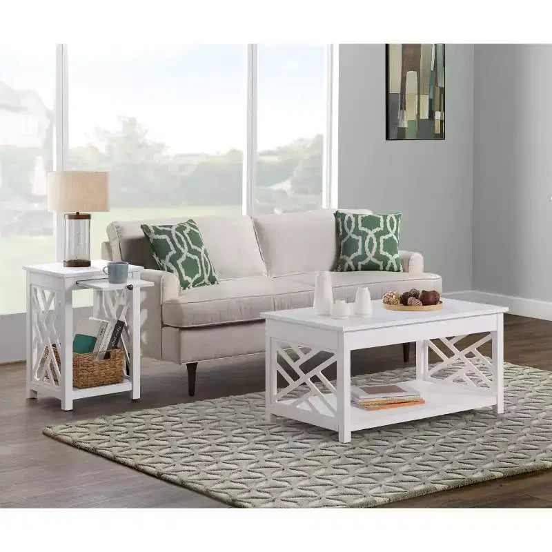 Tavolino da caffè e tavolino laterale 36 Middlebury con vassoio - Alaterre Furniture