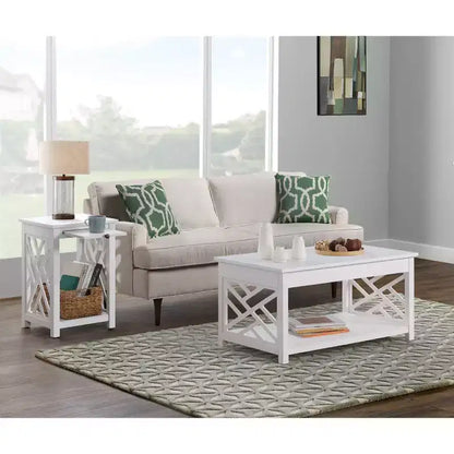 Tavolino da caffè e tavolino laterale 36 Middlebury con vassoio - Alaterre Furniture