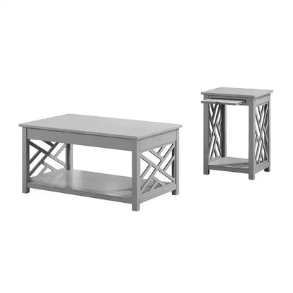 36 Middlebury Coffee Table and End Table with Tray - Alaterre Furniture