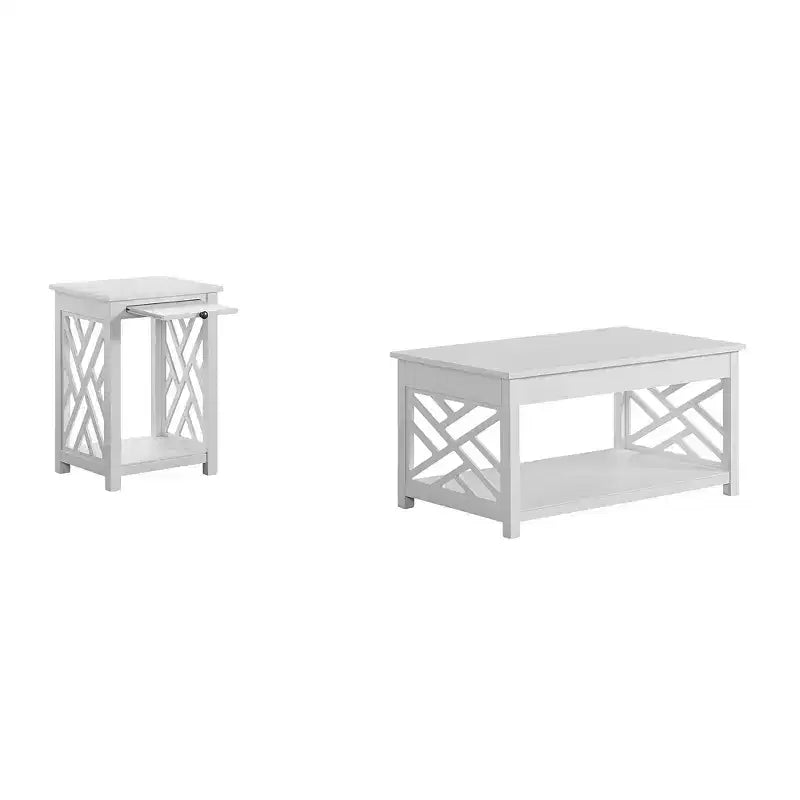Tavolino da caffè e tavolino laterale 36 Middlebury con vassoio - Alaterre Furniture