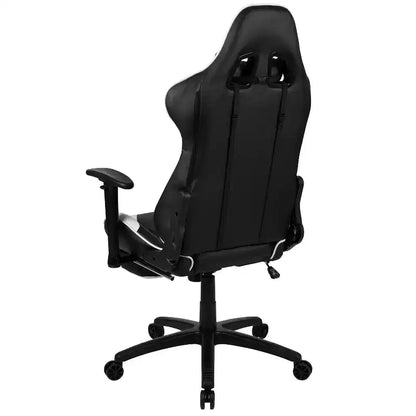 Sedia ergonomica da gaming da corsa con schienale reclinabile e poggiapiedi