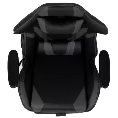Sedia ergonomica da gaming da corsa con schienale reclinabile e poggiapiedi